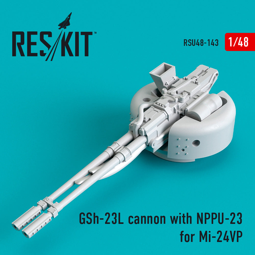 GSh-23L cannon with NPPU-23 for Mil Mi-24V/VP (designed to be used with Zvezda kits)