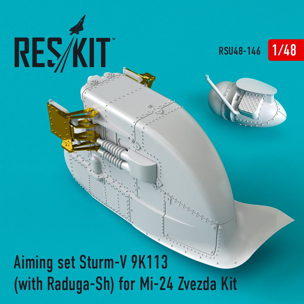 Aiming set Sturm-V 9K113 (with Raduga-Sh) for Mil Mi-24V/VP (designed to be used with Zvezda kits)