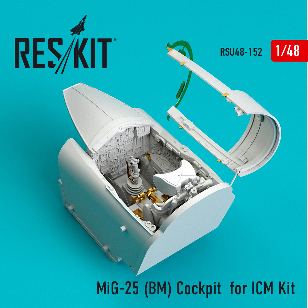 Mikoyan MiG-25BM Cockpit (designed to be used with ICM UA UK kits)(Reskit sold out July 2025)