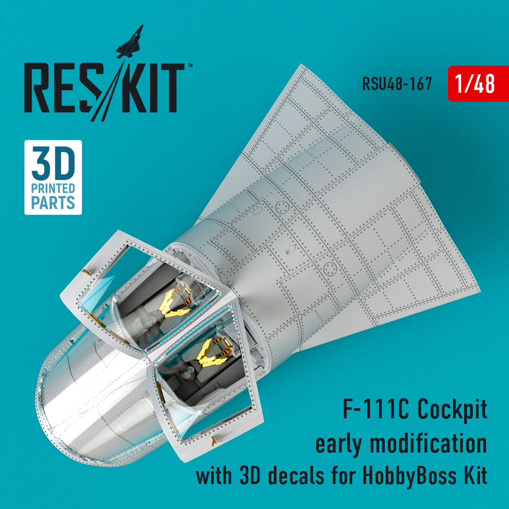 General-Dynamics F-111C Cockpit early modification with (3D- Printed decals) (designed to be used with Hobby Boss kits) (Reskit sold out October 2025]