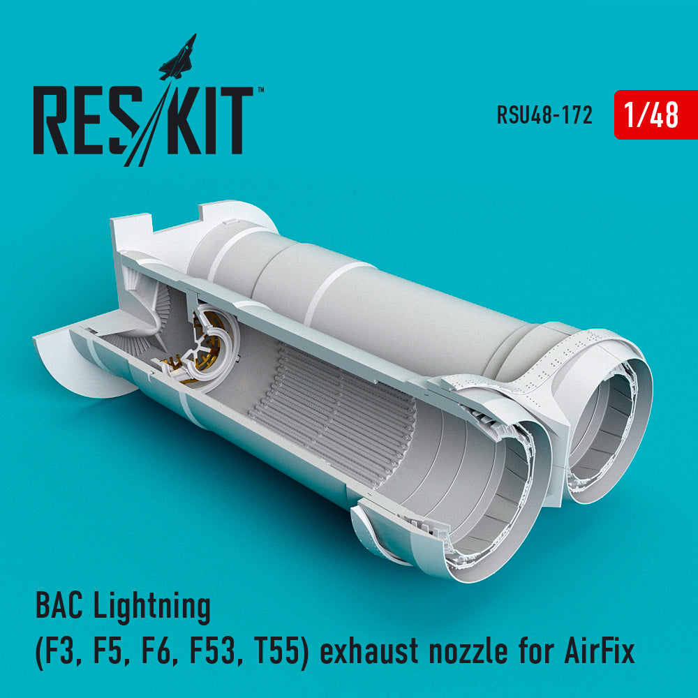 BAC/EE Lightning F.3 F.5 F.6, F.53, T.55 exhaust nozzle (designed to be used with Airfix kits)