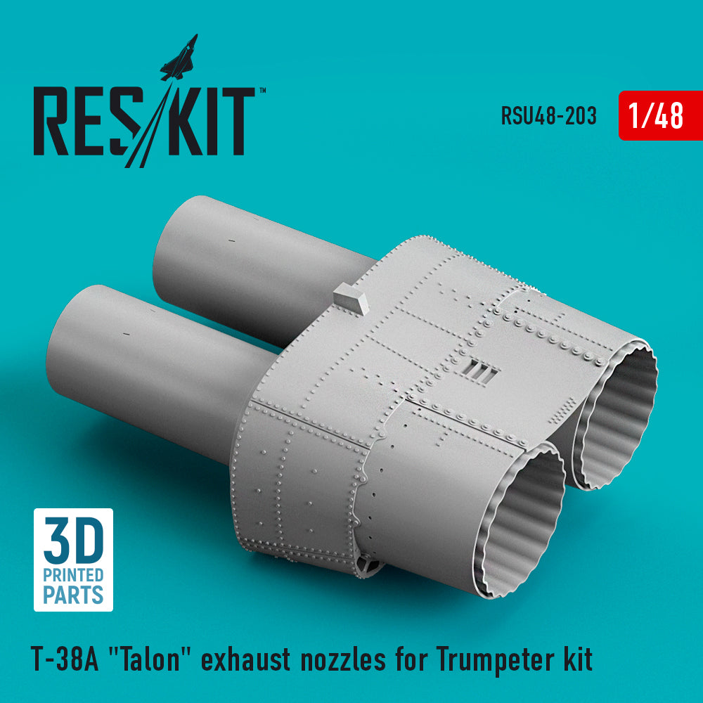 Northrop T-38A Talon exhaust nozzles (designed to be used with Trumpeter kits) 3D-Printed