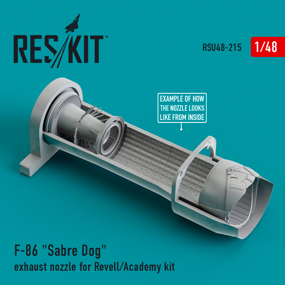 North-American F-86D Sabre Dog exhaust nozzle (designed to be used with Academy and Revell kits)