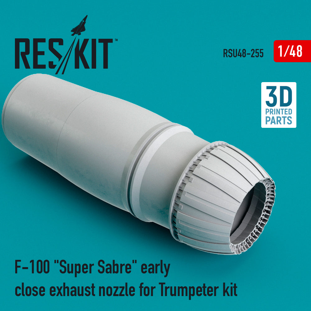 North-American F-100C/F-100D/F-100F Super Sabre early close exhaust nozzle (designed to be used with Trumpeter kits)