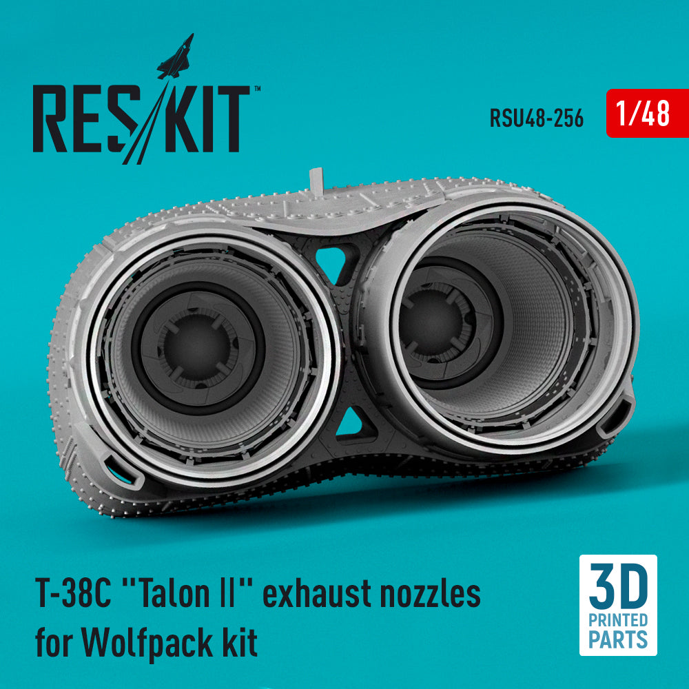 Northrop T-38C Talon ll exhaust nozzles (designed to be used with Wolfpack kits) (3D-Printed)