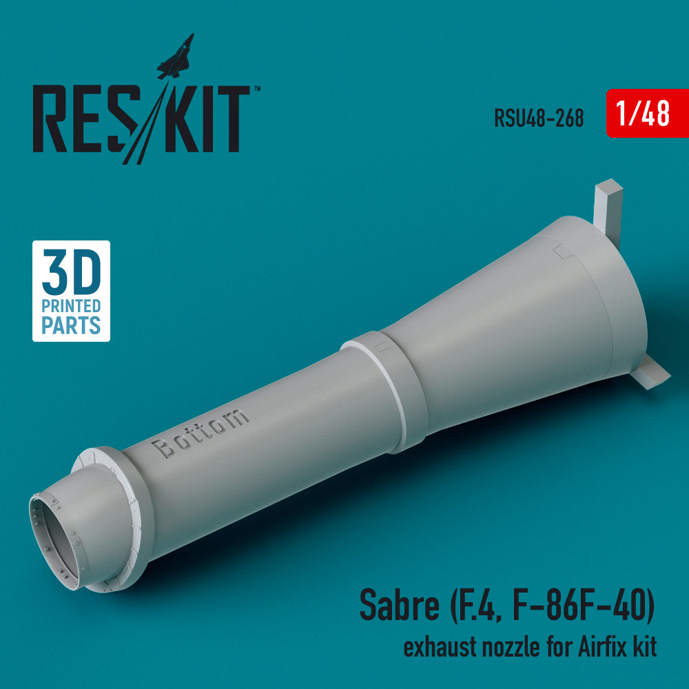 Canadair Sabre F.4/North-American F-86F-40 Sabre exhaust nozzle (designed to be used with Airfix kits) (3D-Printed)