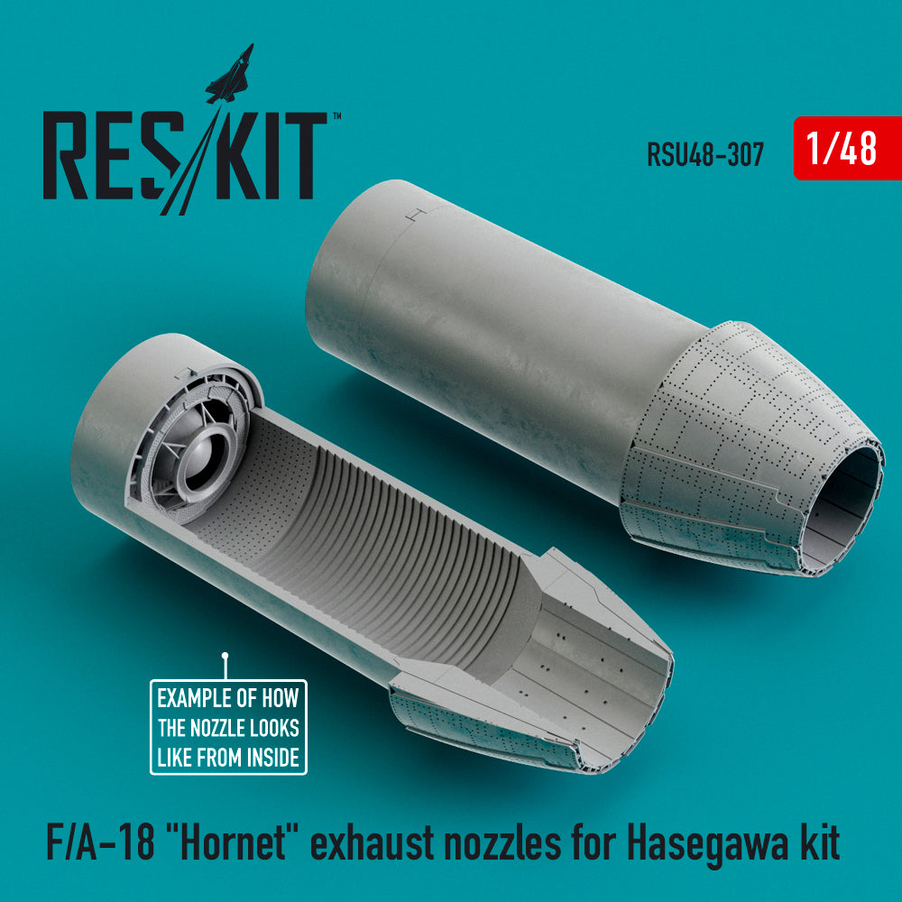 F/A-18 Hornet exhaust nozzles (designed to be used with Hasegawa kits)