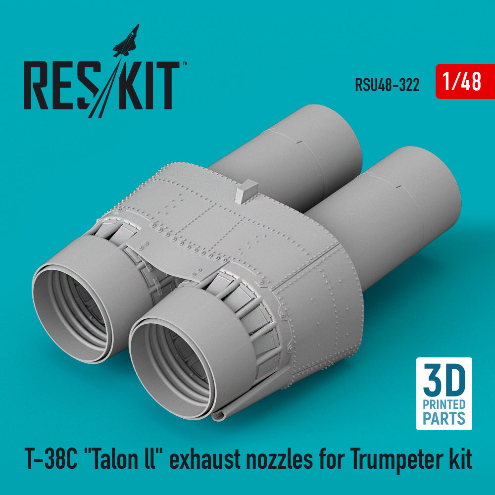 Northrop T-38C Talon ll exhaust nozzles (designed to be used with Trumpeter kits) 3D-Printed