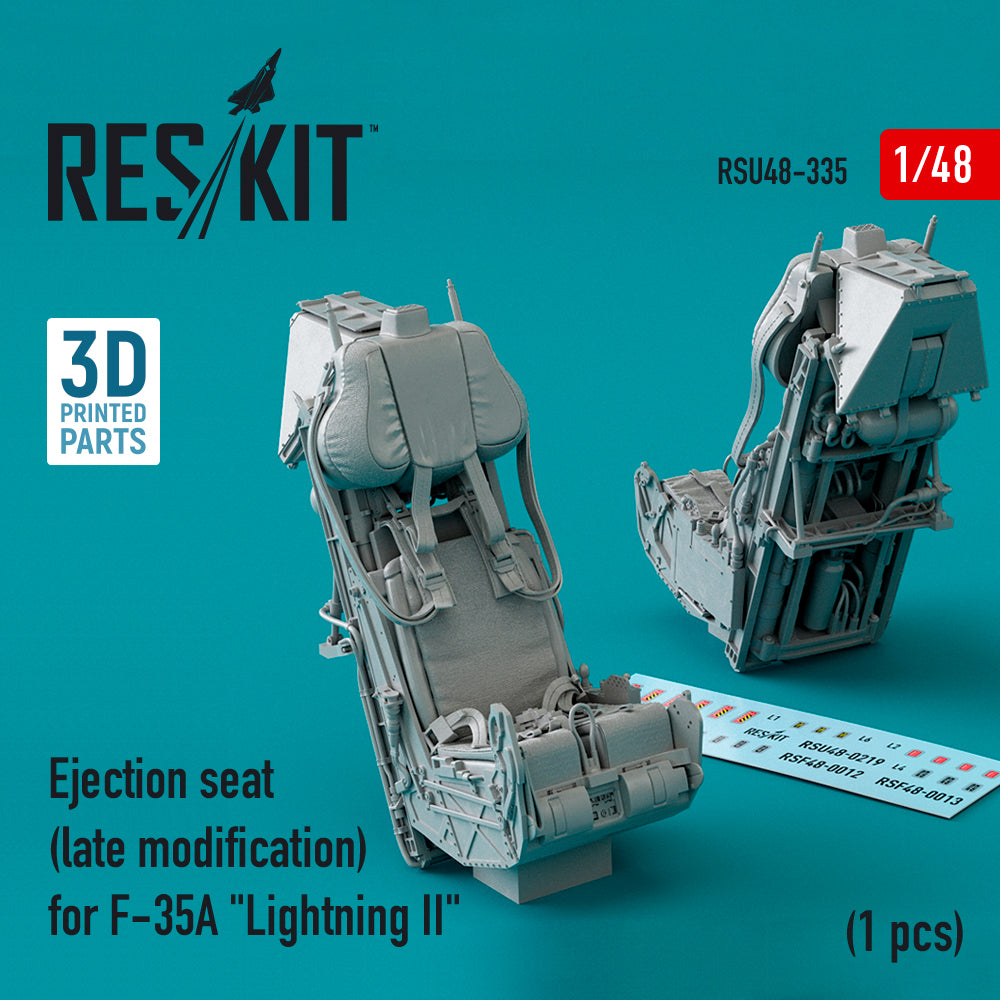 Ejection seat (late modification) Lockheed-Martin F-35A Lightning II (designed to be used with Tamiya kits) 3D-Printed