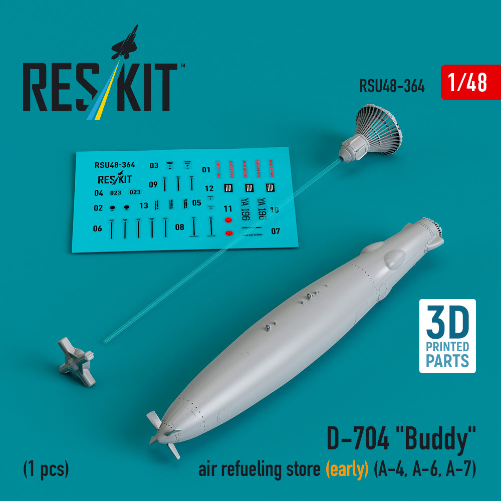 D-704 Buddy air refueling store (early) (1 pcs) (Douglas A-4, Grumman A-6, LTV A-7B/A-7D/A-7E Corsair ) (3D-Printed)