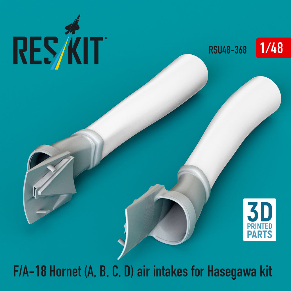 F/A-18 Hornet (A, B, C, D) air intakes (designed to be used with Hasegawa kits) (3D Printed)