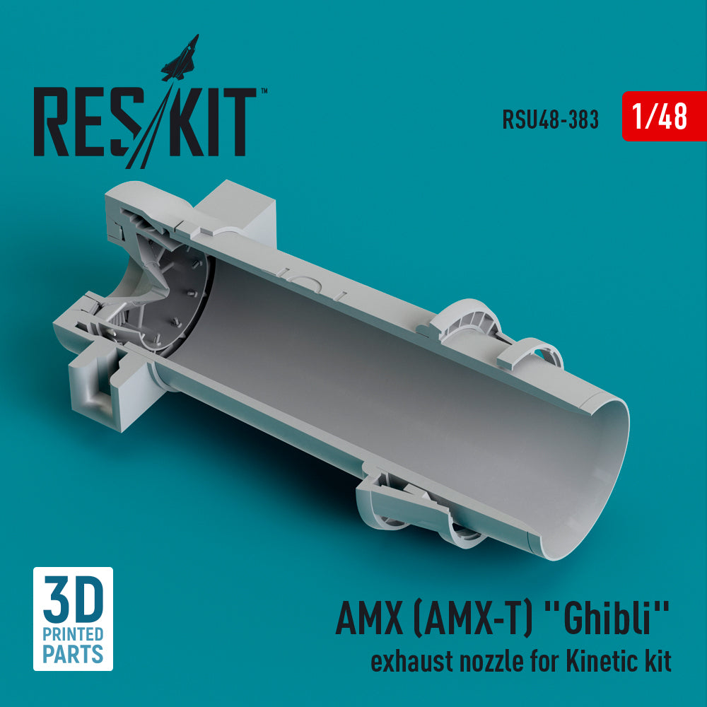 AMX Ghibli exhaust nozzle (designed to be used with Kinetic Model Kits kits)(3D-Printed)