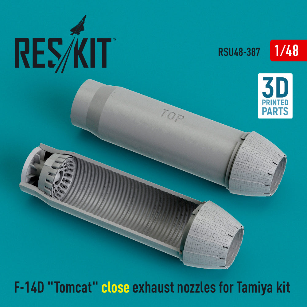 Grumman F-14D Tomcat close exhaust nozzles (designed to be used with Tamiya kits) (3D-Printed)