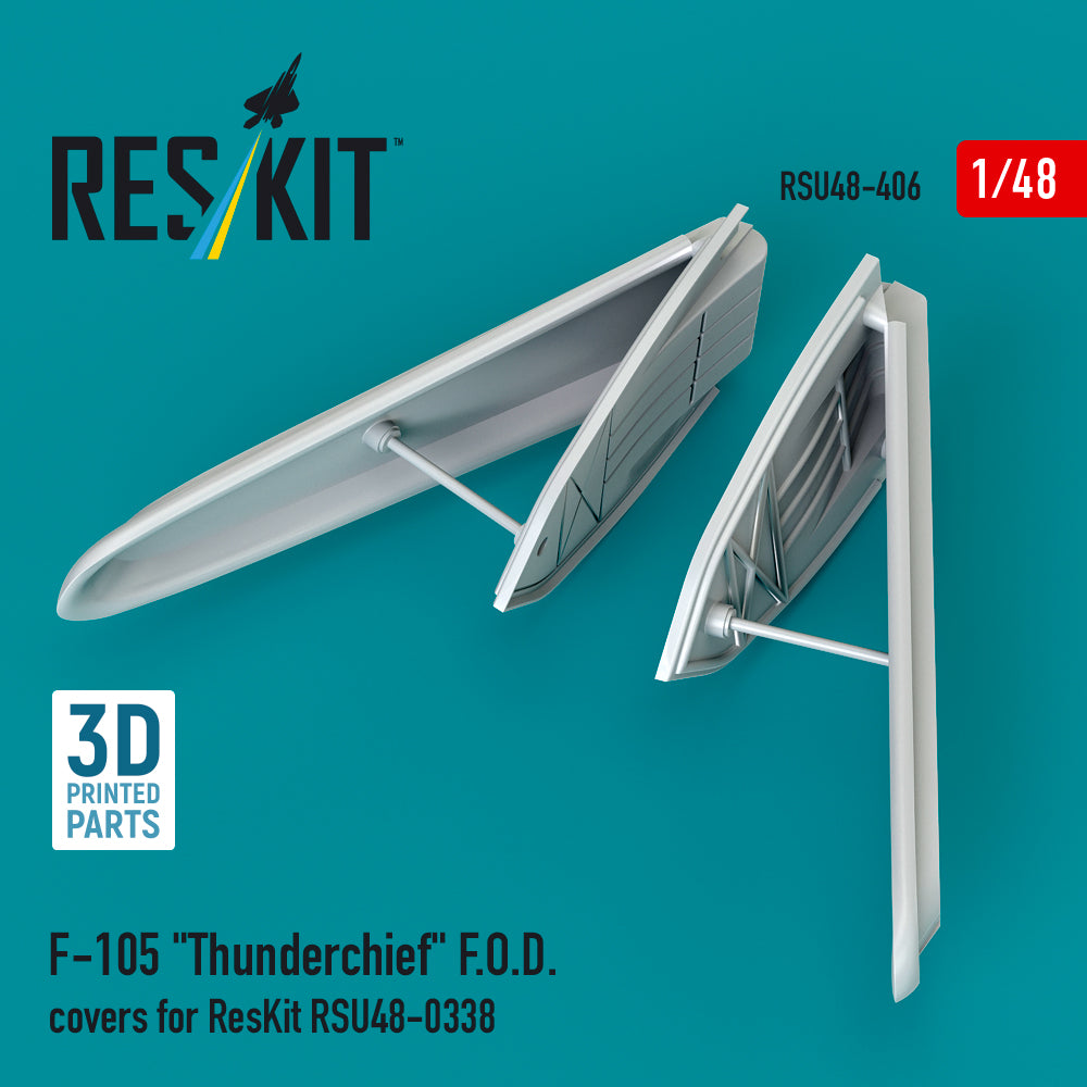 Republic F-105 Thunderchief F.O.D. covers for ResKit RSU48-0338 (3D-Printed) (1/48)
