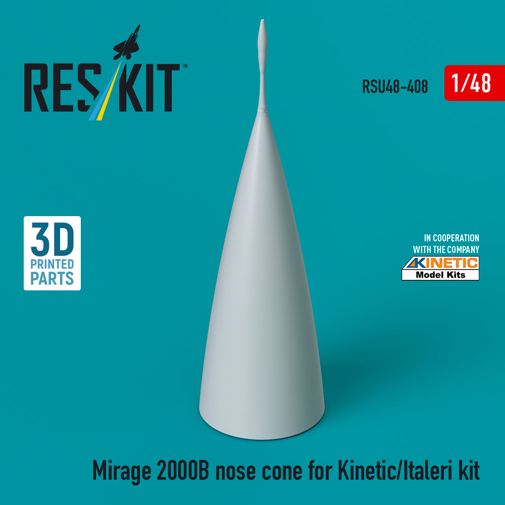 Dassault_Mirage 2000B nose cone (designed to be used with Italeri and Kinetic Model kits) 3D-Printed