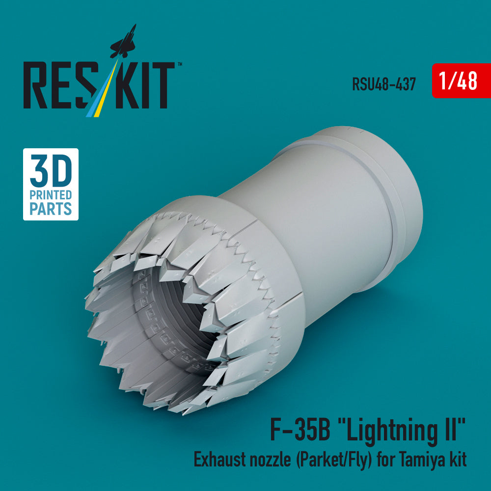 Lockheed-Martin F-35B Lightning Exhaust nozzle (park/landing) (designed to be used with Tamiya kits) (3D-Printed)