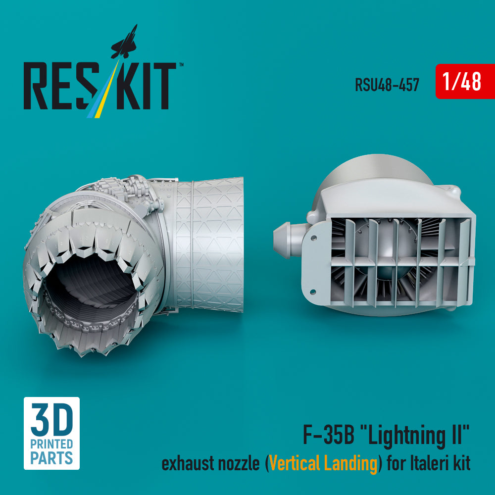 Lockheed-Martin F-35B Lightning Exhaust nozzle (Vertical Landing) (designed to be used with Italeri kits) (3D-Printed)
