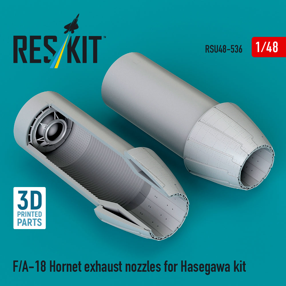 F/A-18 Hornet exhaust nozzles (designed to be used with Hasegawa kits) (3D Printed)