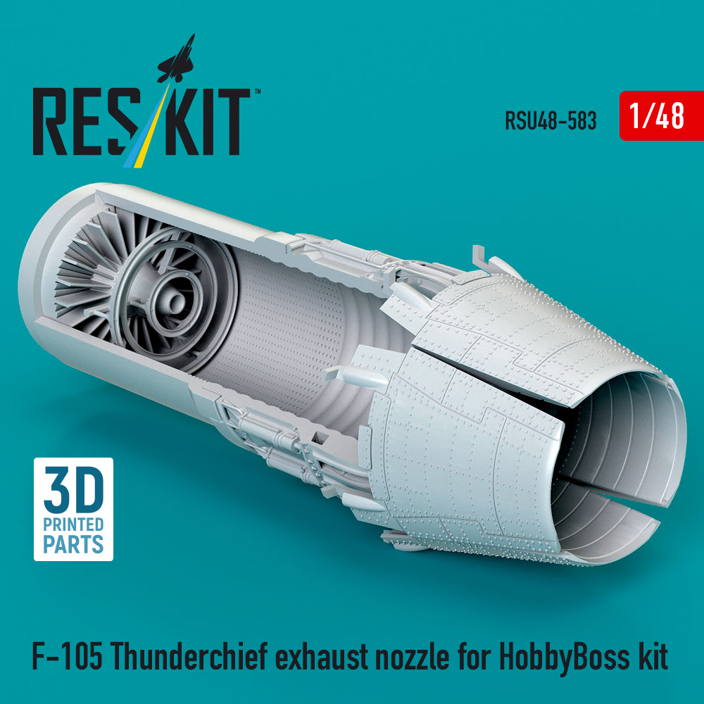 F-105 Thunderchief exhaust nozzle (designed to be used with Hobby Boss kits) (3D Printed)