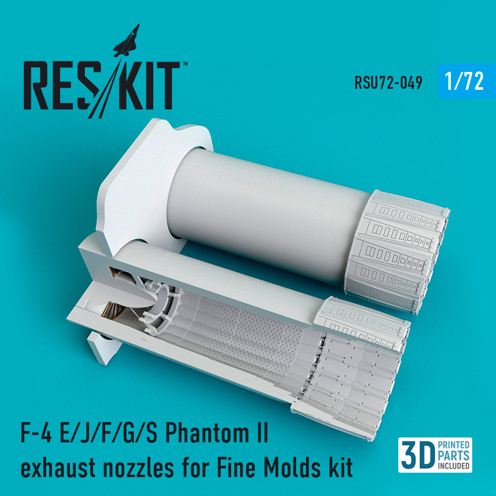 McDonnell F-4E/ F-4J/ F-4F/ F-4G/ F-4S Phantom II exhaust nozzles (designed to be used with Fine Molds kits) (ResKit sold out January 2026 so no more after we sell out)