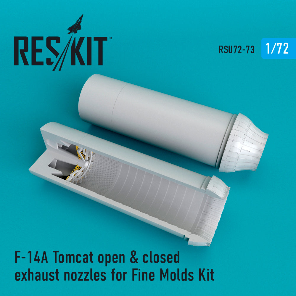 Grumman F-14A Tomcat open & closed exhaust nozzles (designed to be used with Fine Molds kits)(Reskit sold out July 2025)