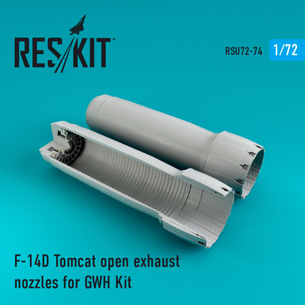 Grumman F-14D Tomcat open exhaust nozzles (designed to be used with Great Wall Hobby kits)(Reskit sold out July 2025)