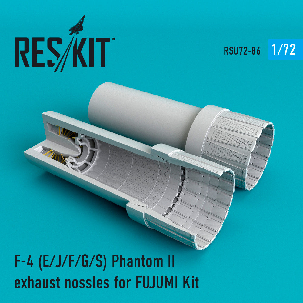 McDonnell F-4 Phantom II F-4E/F-4J/F-4F/F-4G/F-4S) exhaust nozzles (designed to be used with Fujimi kits) WILL BE REPLACED BY A 3D-Printed SET IN THE NEAR FUTURE.