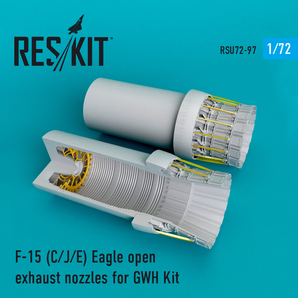 McDonnell F-15C/F-15J/F-15E Eagle open exhaust nozzles late version (designed to be used with Great Wall Hobby kits) (Reskit sold out March 2025)