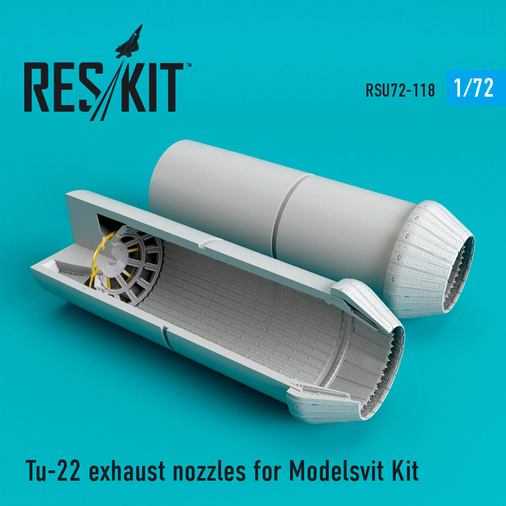Tupolev Tu-22 exhaust nozzles (designed to be used with Modelsvit kits)(Reskit sold out July 2025)