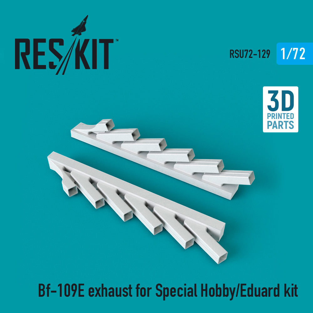 Messerschmitt Bf-109E exhaust (designed to be used with Special Hobby and Eduard kits) (3D-Printed)[Bf-109E-Trop/E-7 Bf-109E-1 Bf-109E-3 Bf-109E-4 Bf-109E-1/B ]