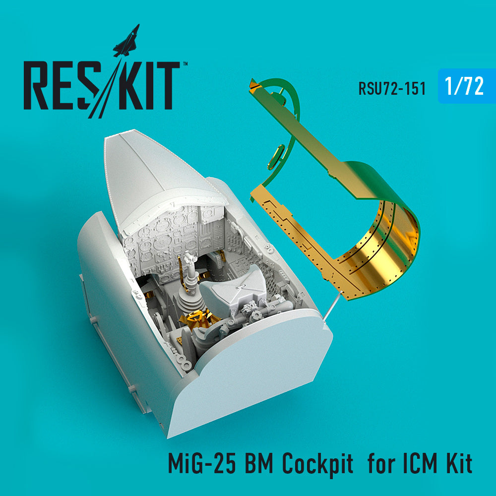 Mikoyan MiG-25BM Cockpit (designed to be used with ICM UA UK kits)(Reskit sold out July 2025)