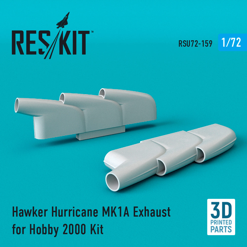 Hawker Hurricane MK.IA Exhaust (designed to be used with Hasegawa and Hobby 2000 kits) (ResKit sold out February 2026)