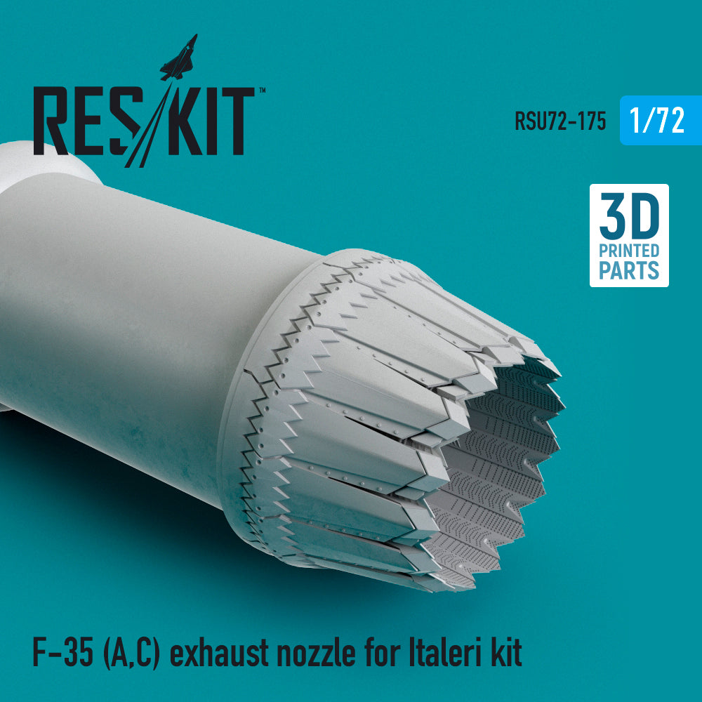 Lockheed-Martin F-35A/F-35C Lightning II exhaust nozzle (designed to be used with Italeri kits)