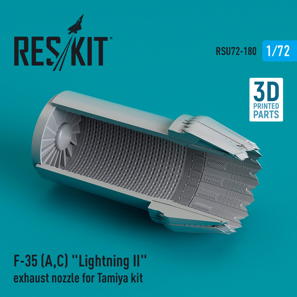 Lockheed-Martin F-35A/F-35C Lightning II exhaust nozzle (designed to be used with Tamiya kits) (3D-Printed)