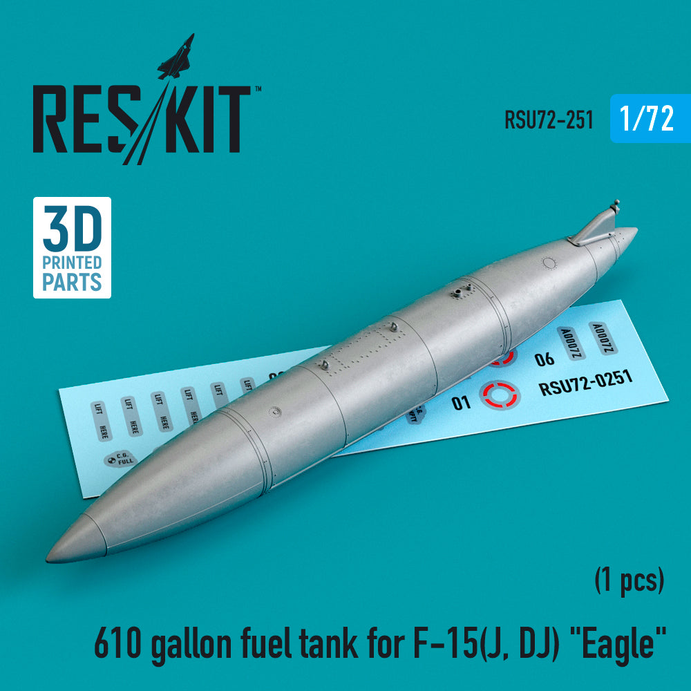 610 gallon fuel tank for McDonnell F-15(J, DJ) Eagle 3D-Printed) (1/48)