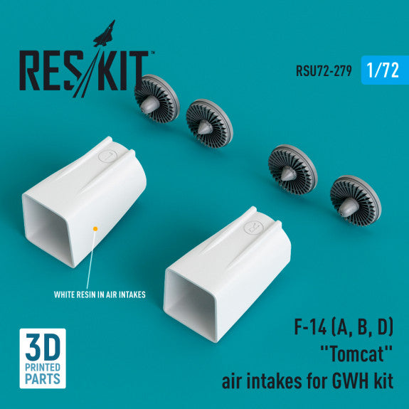 Grumman F-14A/Grumman F-14B/Grumman F-14D) Tomcat air intakes (designed to be used with Great Wall Hobby kits) (3D-Printed)