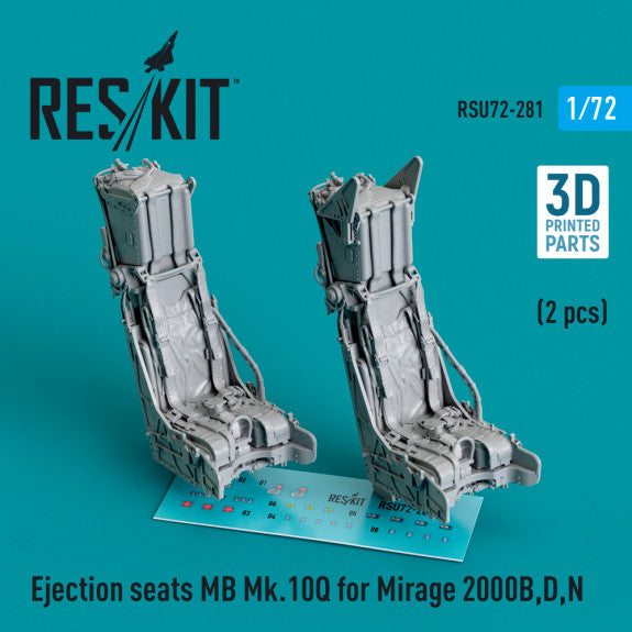 Ejection seats MB Mk.10Q for Dassault_Mirage 2000B,D,N (2 pcs) (3D-Printed)