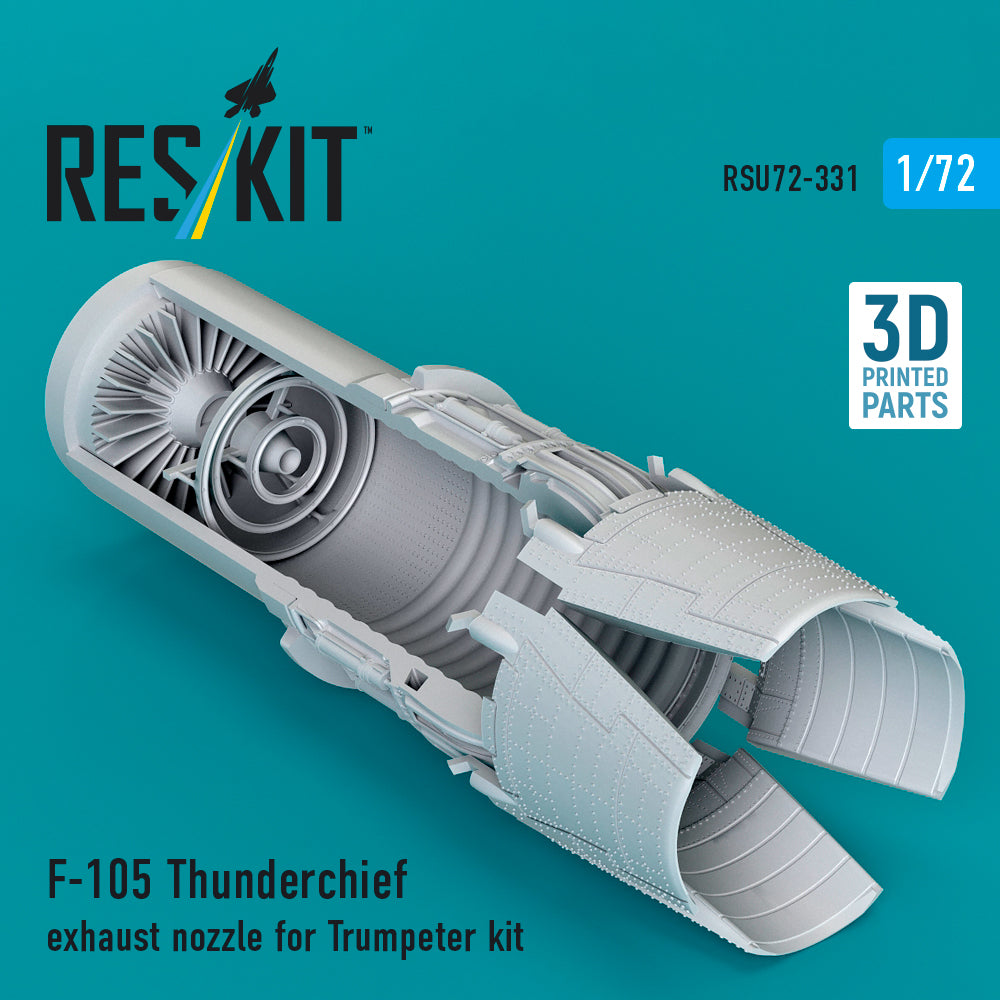 F-105 Thunderchief exhaust nozzle (designed to be used with Trumpeter kits) (3D Printed)