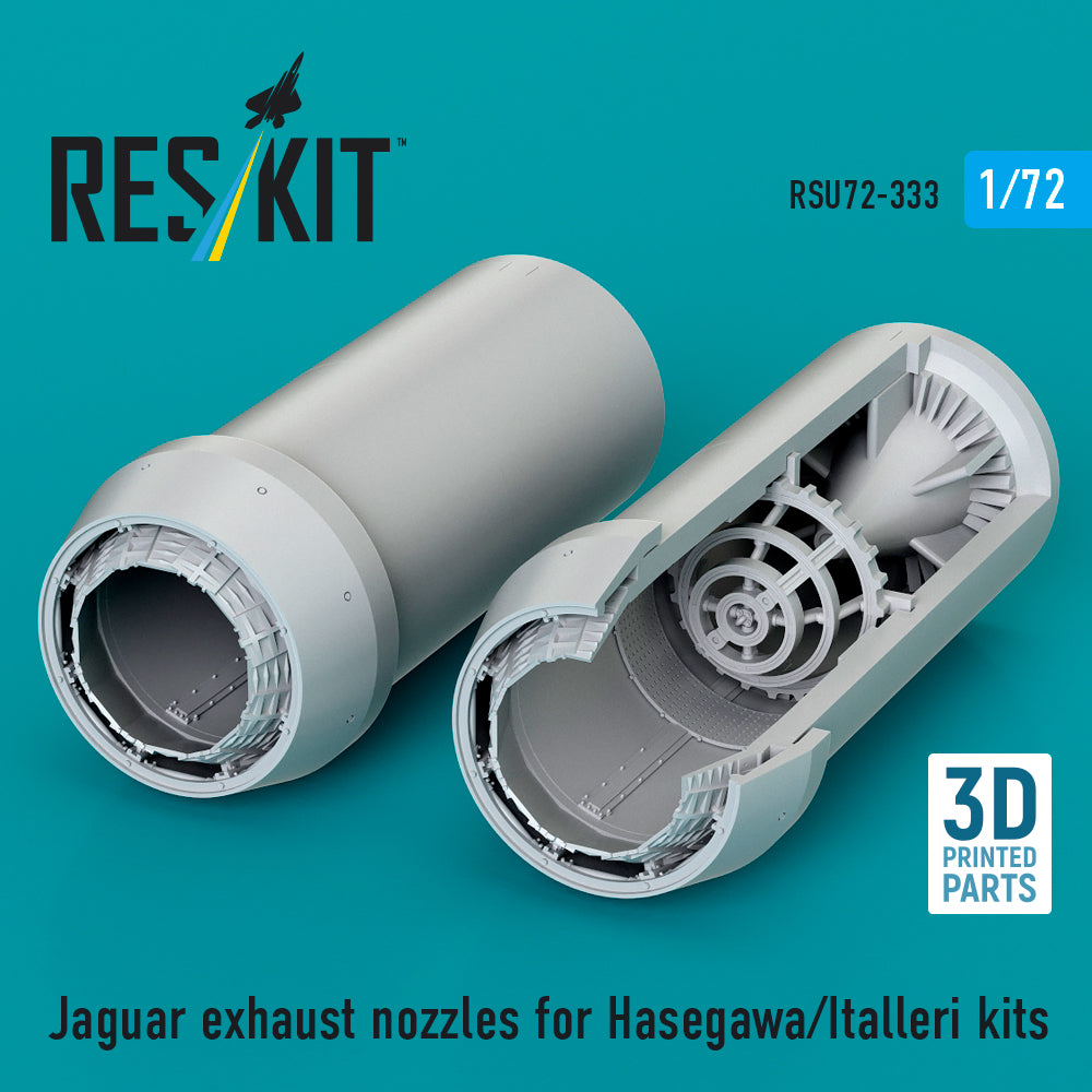 Sepecat Jaguar exhaust nozzles for Hasegawa/Italleri kits (3D Printed)