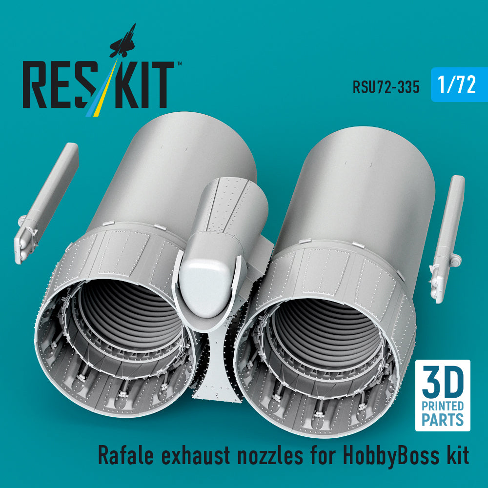 Dassault Rafale exhaust nozzles (designed to be used with Hobby Boss kits) (3D Printed)