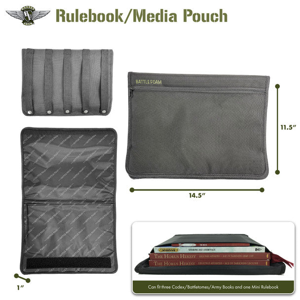 Battle Foam Large Rulebook/Media Pouch P.A.C.K. Molle Accessory (Black) BF-MIS-MA6RB