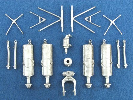 de Havilland Mosquito NF.II / FB Mk.VI replacement Metal Landing Gear (designed to be used with Airfix kits)