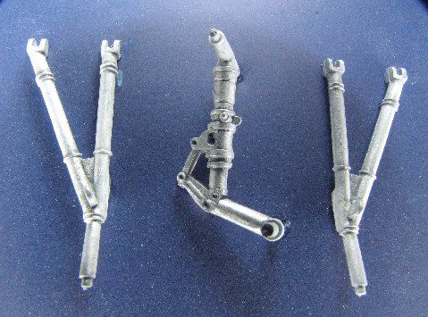 Mil Mi-24V Hind-E Helicopter replacement Metal Landing Gear (designed to be used with Trumpeter kits)