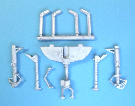 Grumman F9F Panther replacement Metal Landing Gear (designed to be used with Trumpeter kits)[F9F-2 F9F-2P F9F-3]