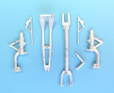Bell P-39/P-400 Airacobra replacement Metal Landing Gear (designed to be used with Hasegawa kits) [P-39D, P-39F, P-39K, P-39M, P-39N, P-39Q]