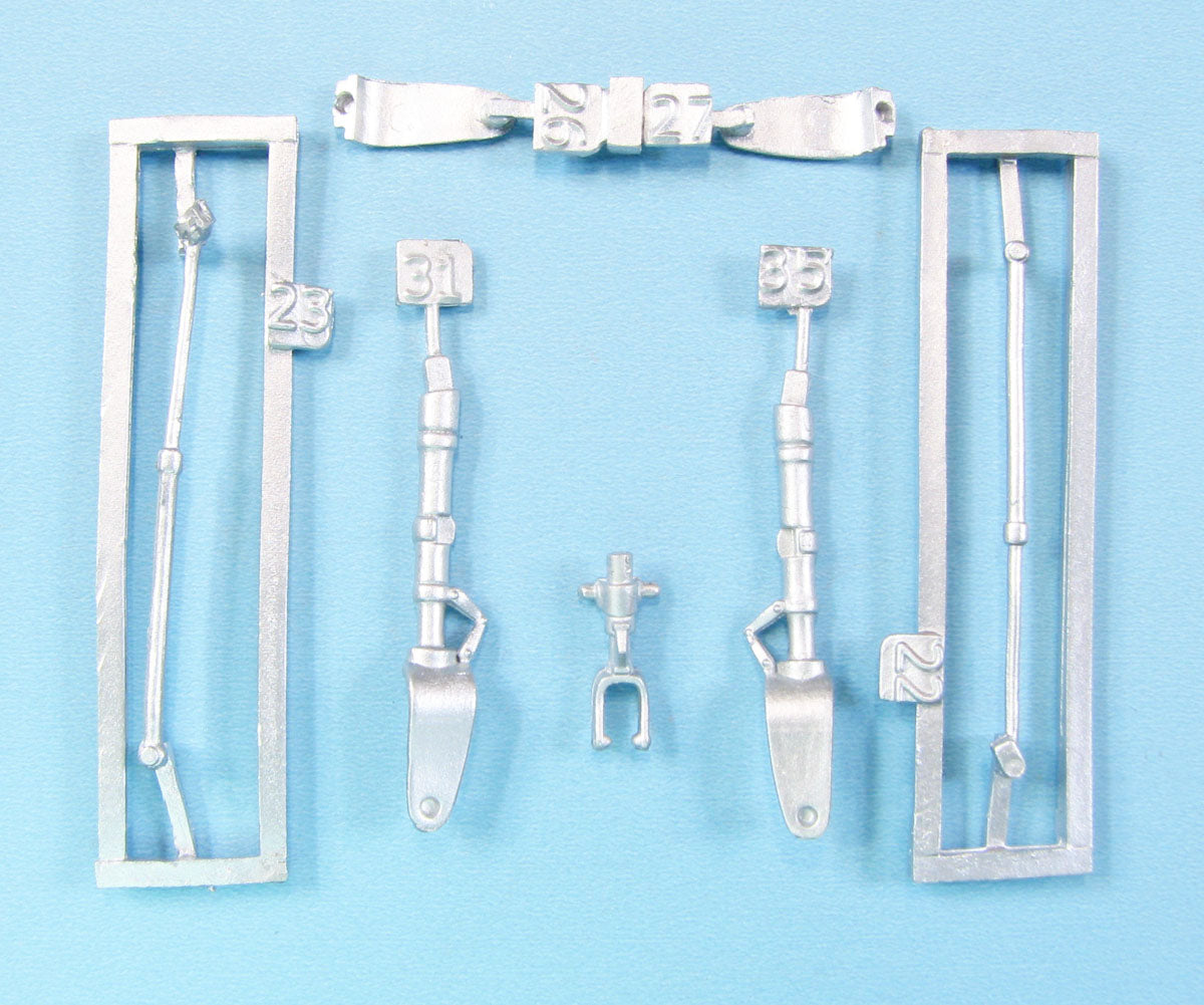 Macchi C.200 Saetta/Serie replacement Metal Landing Gear (designed to be used with Italeri and Tamiya kits)