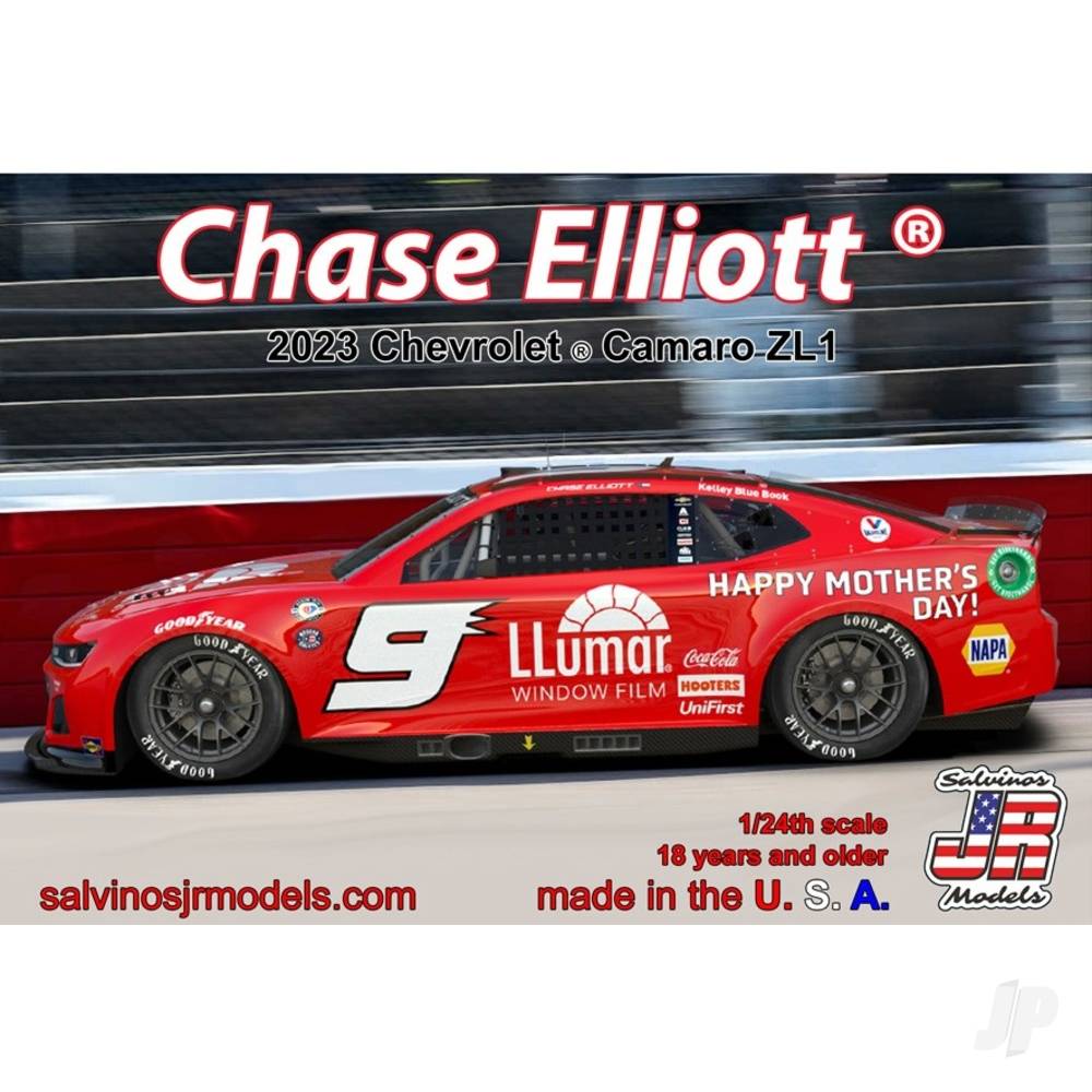 Salvinos JR Models 1:24 Hendrick Motorsports Chase Elliott 2023 Camaro "Llumar" SALHMC2023CED