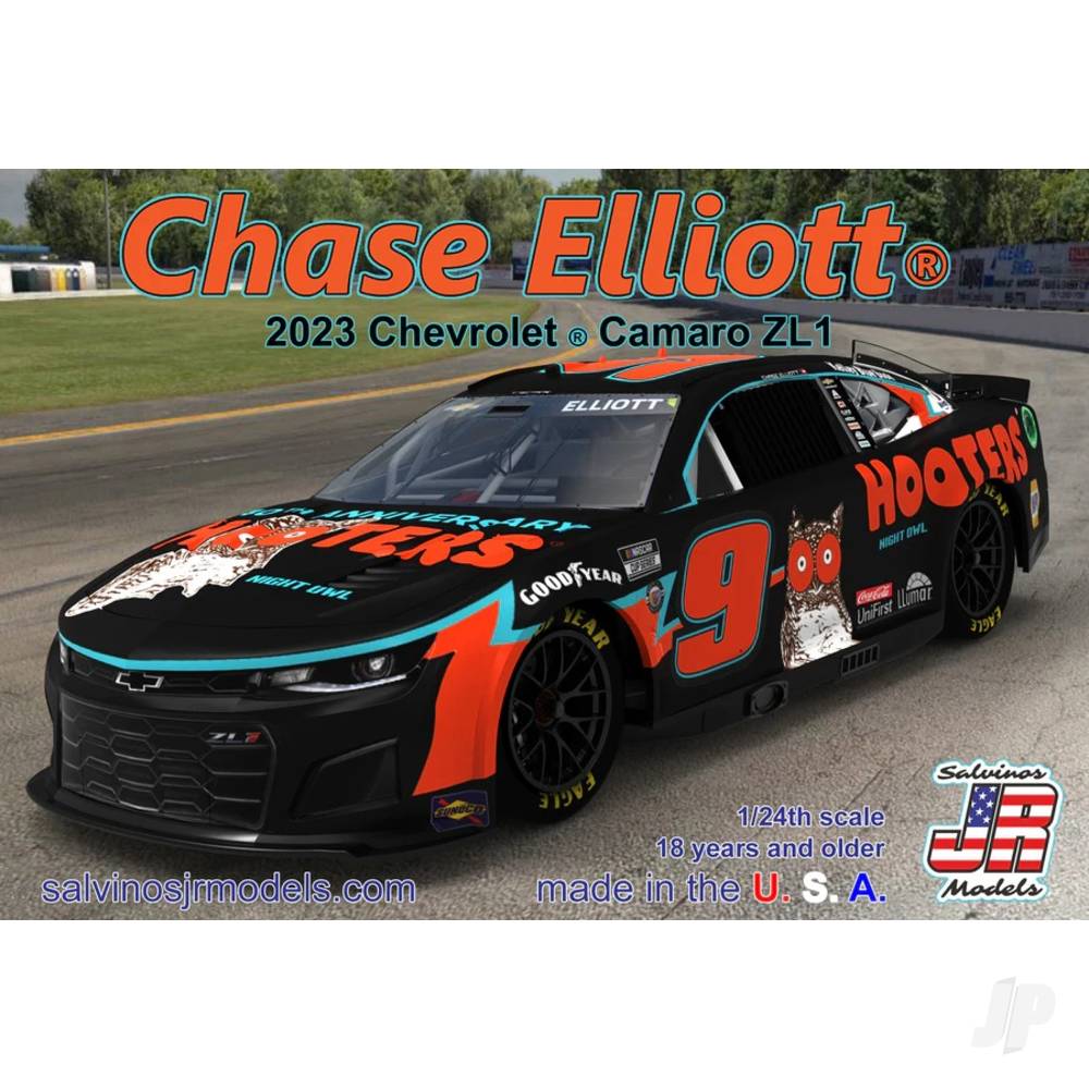 Salvinos JR Models 1:24 Hendrick Motorsports Chase Elliott 2023 Camaro Hooters SALHMC2023CEH