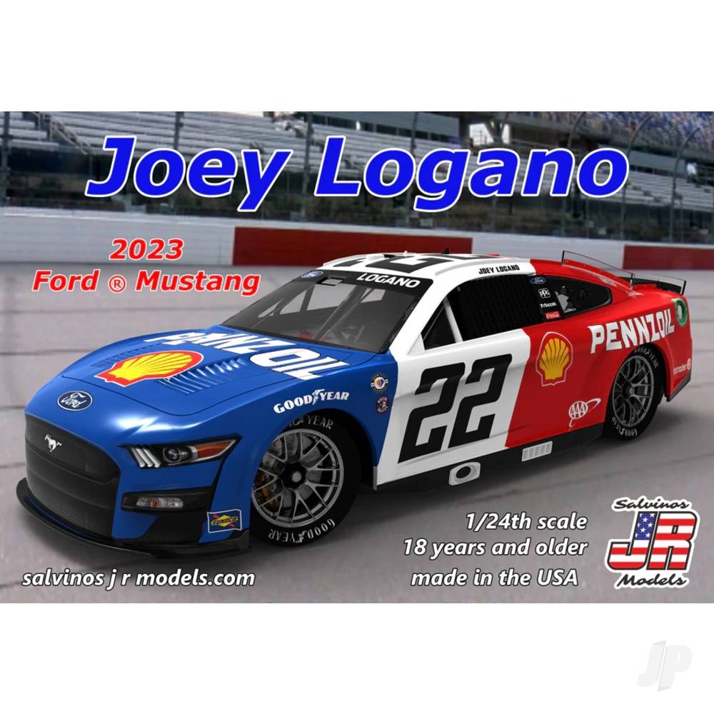 Salvinos JR Models 1:24 Team Penske 2023 Joey Logano Ford Mustang &quot;Throwba - SALPF2023JLDA Main