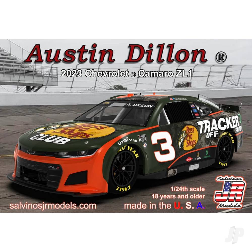 Salvinos JR Models 1:24 Richard Childress Racing Austin Dillon Camaro &quot;Bas - SALRCC2023ADP Main